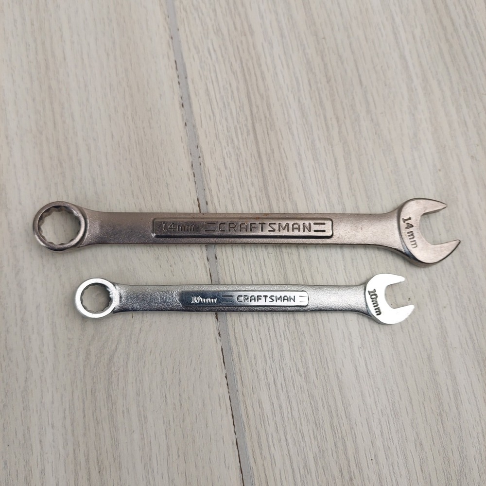 Craftsman Combination Wrench Set Unisex 10mm 14mm Silver USA Forged 42914 42918